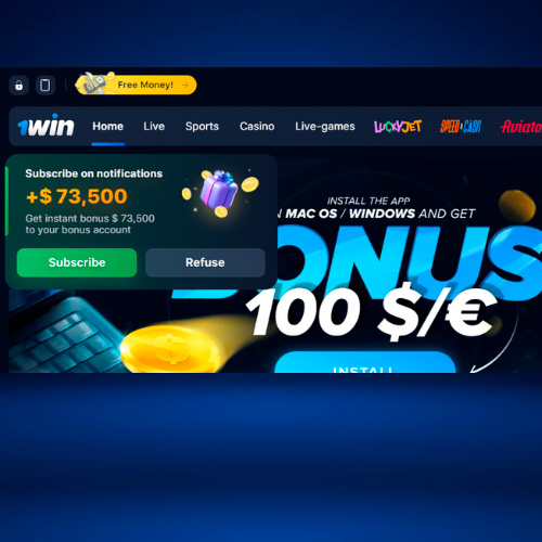 Visit the official 1win website.